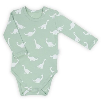 Kojenecké bavlněné body s dlouhým rukávem Nicol Ivo zelená - velikost 74 (6-9m)