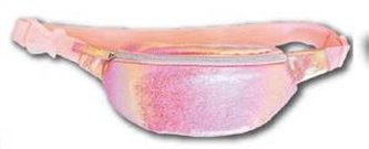 Saszetka nerka Metalic pink