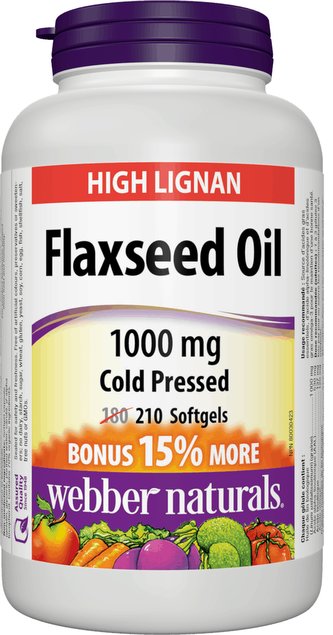 Webber Naturals Flaxseed Oil 1000 mg 210 cps