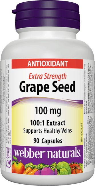 Webber Naturals Grape Seed 100 mg 90 cps