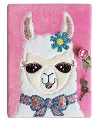Pamiętnik pluszowy lama A6 60 kartek zamykany na kłódkę STN 2642