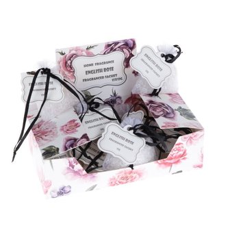 Vonný sáček z organzy - anglická růže  - sada 12ks, 1/48