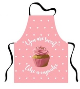 Kuchyňská zástěra CUPCAKE růžová 60x75 cm Essex