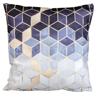 Polštář GEOMERICAL SOLID fialová 45x45 cm ESSEX