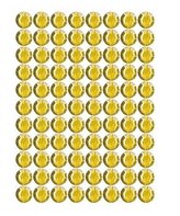 Dżety samoprzylepne złote 4mm 240szt
