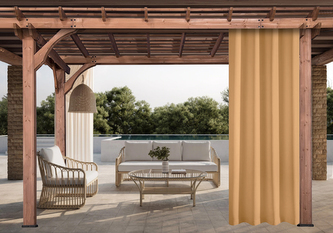 Venkovní zahradní závěs s tunýlkem JAMAICA latté 155x280 cm, (cena za 1 kus) MyBestHome