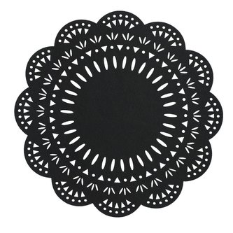 Prostírání | FOLKJA | plsť černá | 33x33 cm | ALL 806709