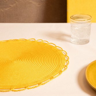 Prostírání | CRAY | kulatá žlutá | 38 cm | SS22 821832