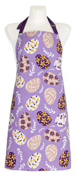 Kuchyňská bavlněná zástěra  FESTIVE EGGS fialová  60x75 cm Essex, 100% bavlna