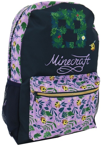 Batoh Minecraft: Crepper Face (objem 28 litrů|32 x 44 x 20 cm) šedý polyester