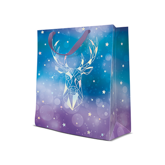 Dárková taška PAW Reflex Geometric Deer, medium - 20x25x10 cm