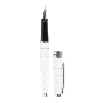 Sada guľôčkové a plniace pero ONLINE Lined White, čierna náplň