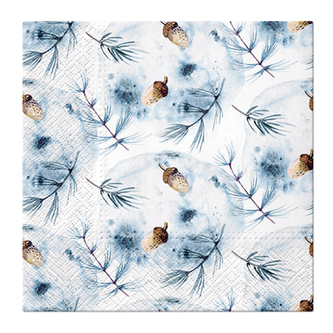 Ubrousky PAW L 33x33cm Winter Acorns