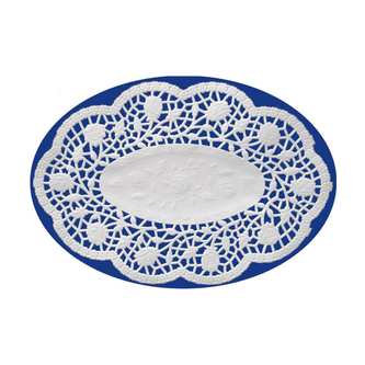 Krajky dekor. oválné 36 x 28 cm (100 ks v bal.)