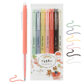 Pero gelové M&G Fruit Spirit 0,5 mm, sada 7 ks