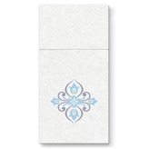 Kapsy na příbory PAW AIRLAID 40x40cm Diamonds Composition Light Blue, 25 ks/bal
