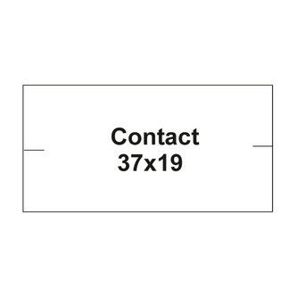 Etikety cen. CONTACT 37x19 hranaté - 1000 etikiet/kotúčik, biele
