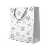 Dárková taška PAW Glitter Snowflakes (silver)