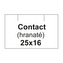 Etikety cen. CONTACT 25x16 hranaté - 1125 etikiet/kotúčik, biele