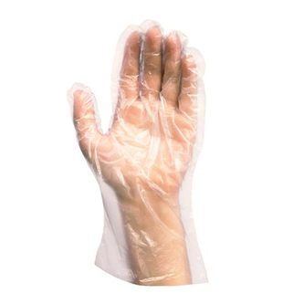 Rukavice jednorázové HDPE, velikost L, (100 ks v bal.)