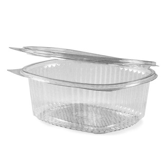 Vanička oválná průhledná s víčkem 750ml (PET) 50ks