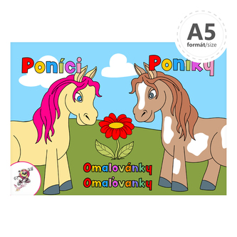 Omalovánka A5 LUX - Poníci