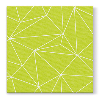 Ubrousky PAW AIRLAID L 40x40cm Geometric Lines Kiwi