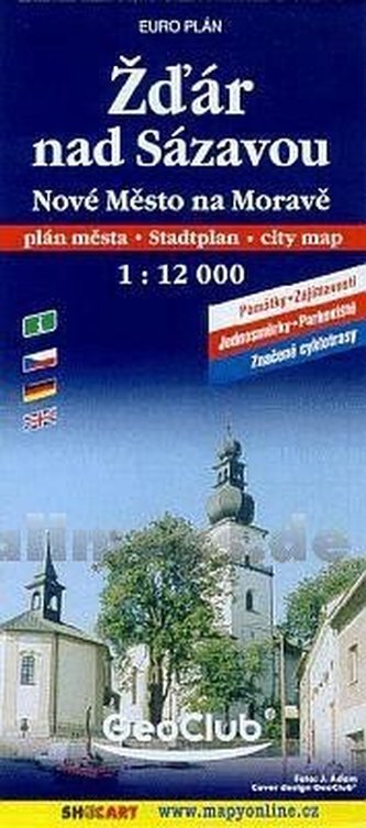 Žďár nad Sázavou mapa 1:12 000