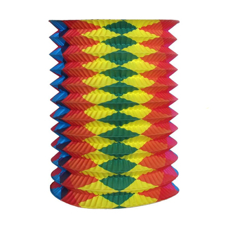 Lampion roztahovací barevný 25 cm