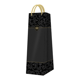 Dárková taška PAW Premium Gold Crown, bottle - 12x37x10 cm