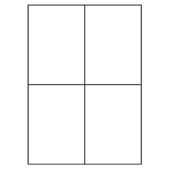 Etikety PRINT A4 / 100 ks, 105x148,5 - 4 etikety, bílé