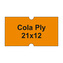 Etikety cen. COLA PLY 21x12 hranaté - 1250 etikiet/kotúčik, oranžové