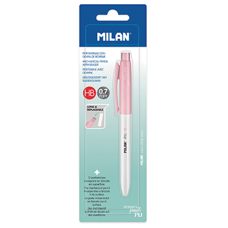 Mikrotužka / Pentelka MILAN PL1 Antibacterial HB 0,7 mm - ružová, blistr
