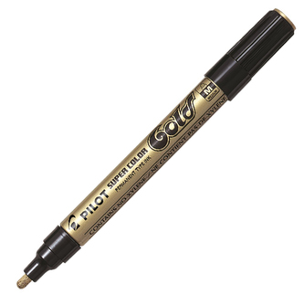 Permanentný popisovač PILOT Super Color stredný - zlatý