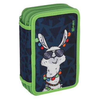 Penál 3-patrový/plný SPIRIT - Lama Blue