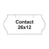 Etikety cen. CONTACT/SATO 26x12 oblé - 1500 etikiet/kotúčik, biele
