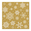 Ubrousky PAW AIRLAID L 40x40cm Snowflakes gold