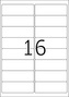 Etikety Top Stick A4/100 ks, 99,1x33,9 mm - 16 etikiet, biele