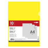 Obal zakládací "L" PP/A4, žlutý - sada 10 ks