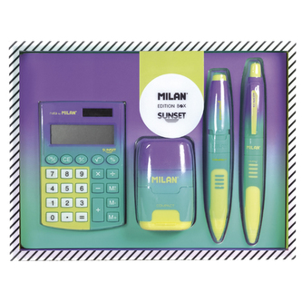 Dárkový set Milan Sunset, fialovo-žlutý