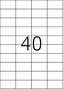 Etikety Top Stick A4/100 ks, 52,5x29,7 mm - 40 etikiet, biele