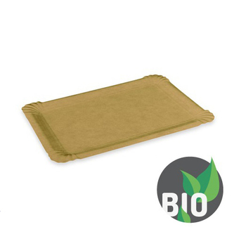 Tácky papírové - hnědé 17x23 cm, 250 ks