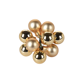 Vánoční koule - skleněné 20 mm / zlaté, set 10ks