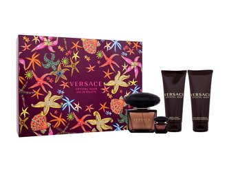 Versace Crystal Noir toaletní voda 90 ml + toaletní voda 5 ml + sprchový gel 100 ml + tělové mléko 100 ml