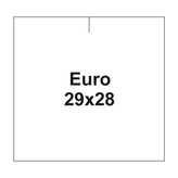 Etikety cen. EURO 29x28 hranaté - 700 etikiet/kotúčik, biele