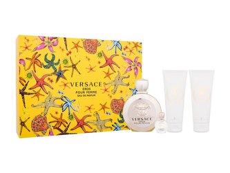 Versace Eros Pour Femme parfémovaná voda 100 ml + parfémovaná voda 5 ml + sprchový gel 100 ml + tělové mléko 100 ml