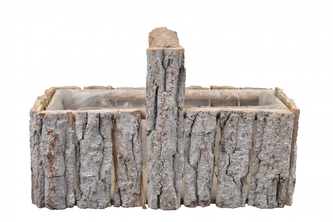 Dřevěný košík z kůry 18x30x14,5 cm