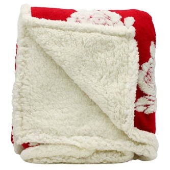 HOME ELEMENTS Beránková deka s jacquard vzorem 150 x 200 cm, 480 GSM