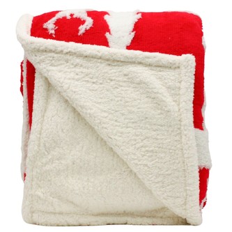 HOME ELEMENTS Beránková deka s jacquard vzorem 150 x 200 cm, 480 GSM