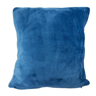 HOME ELEMENTS Povlak na polštář 40x40 cm, mikroplyš  tmavě modrá (trojúhelníky)